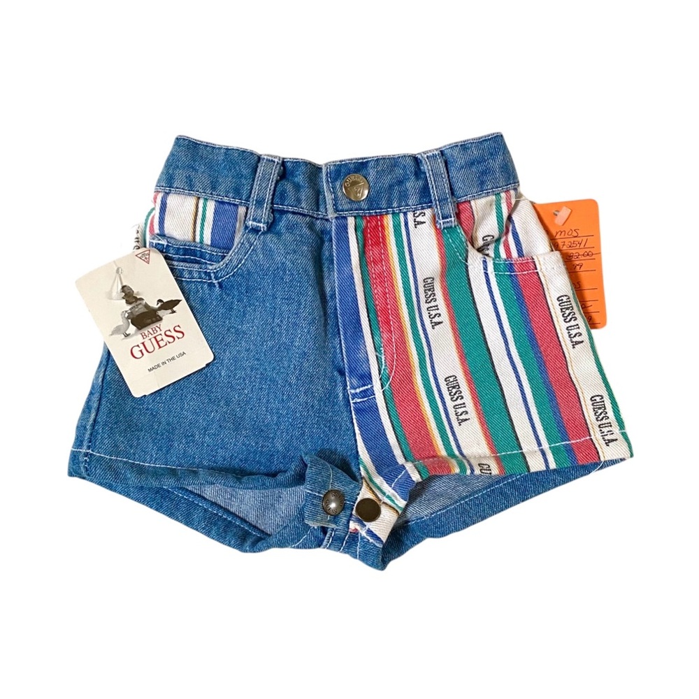 VINTAGE BABY GUESS SNAP CROTCH GUESS USA BLOOMERS, SIZE 12 MONTH NWT